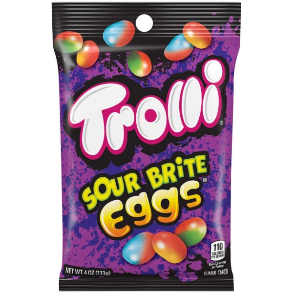 Trolli Sour Brite Eggs 4oz Peg Bag 12ct